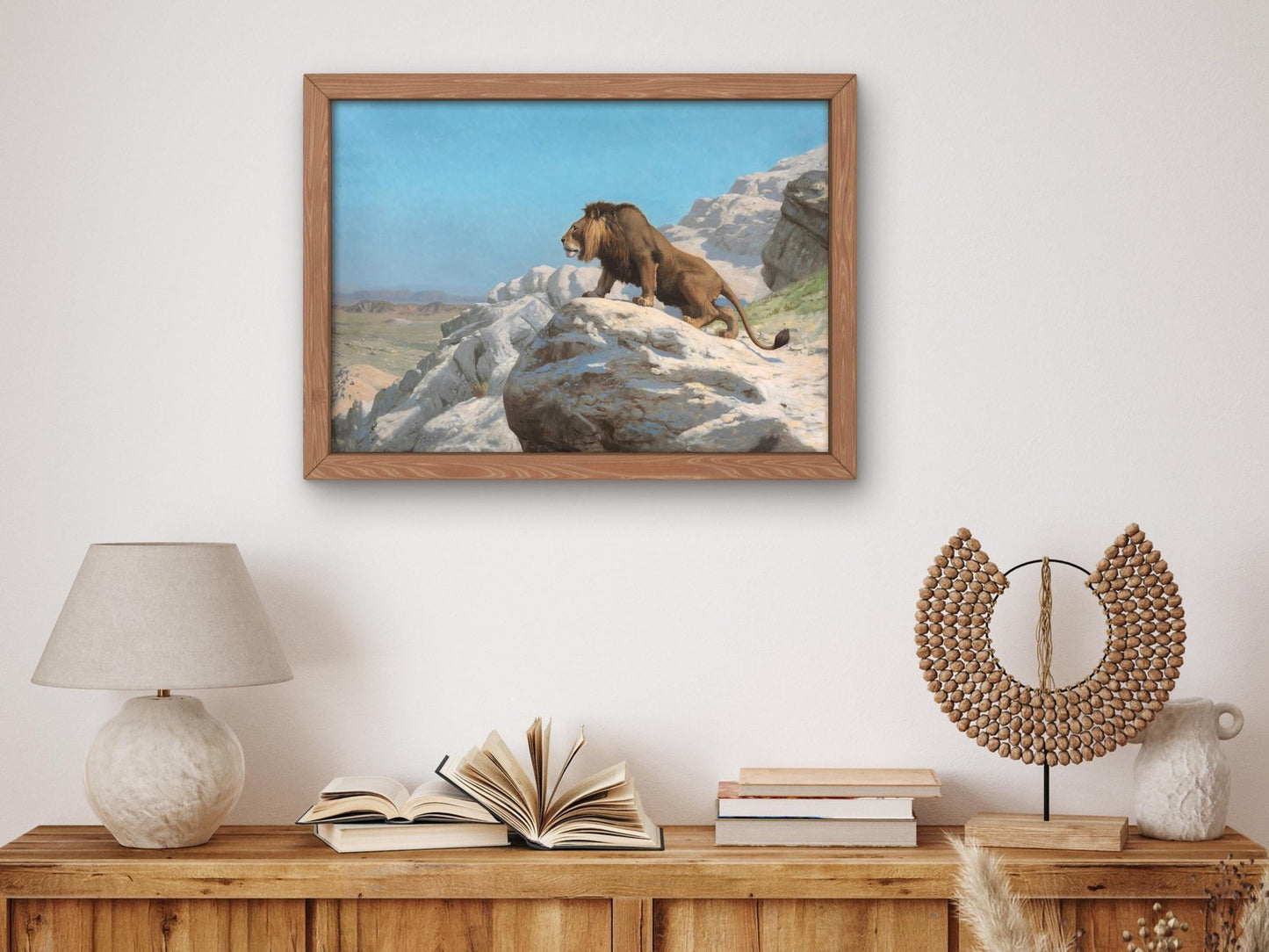 Lion on the Watch by Jean-Léon Gérôme, 1885, Orientalism and Exoticism, fine art print