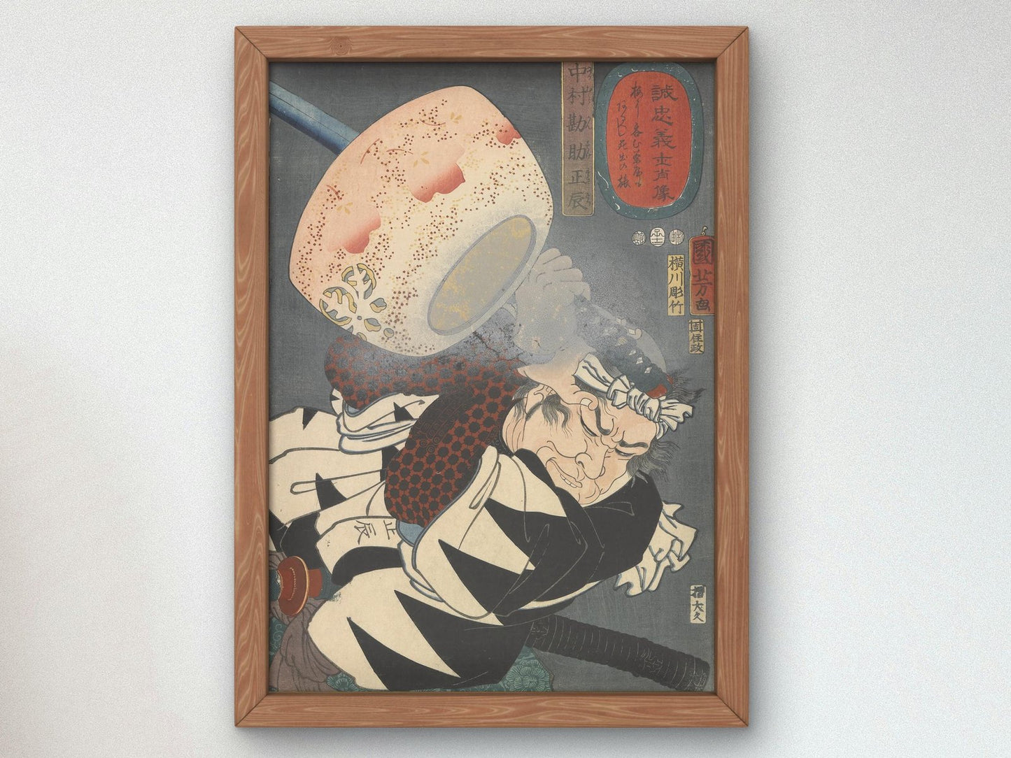Loyal Samurai Nakamura Kansuke Masatatsu by Utagawa Kuniyoshi, 1852, Japanese Woodblock Prints, fine art print
