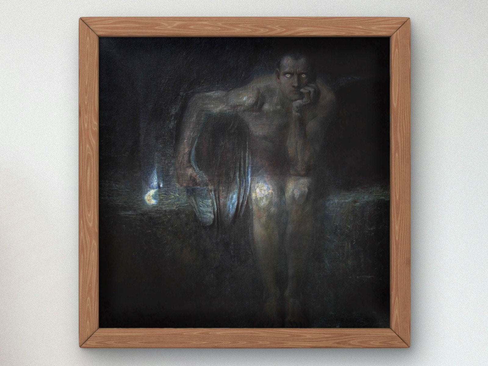 Lucifer by Franz von Stuck, 1890, Pre-Raphaelites and Symbolism, fine art print