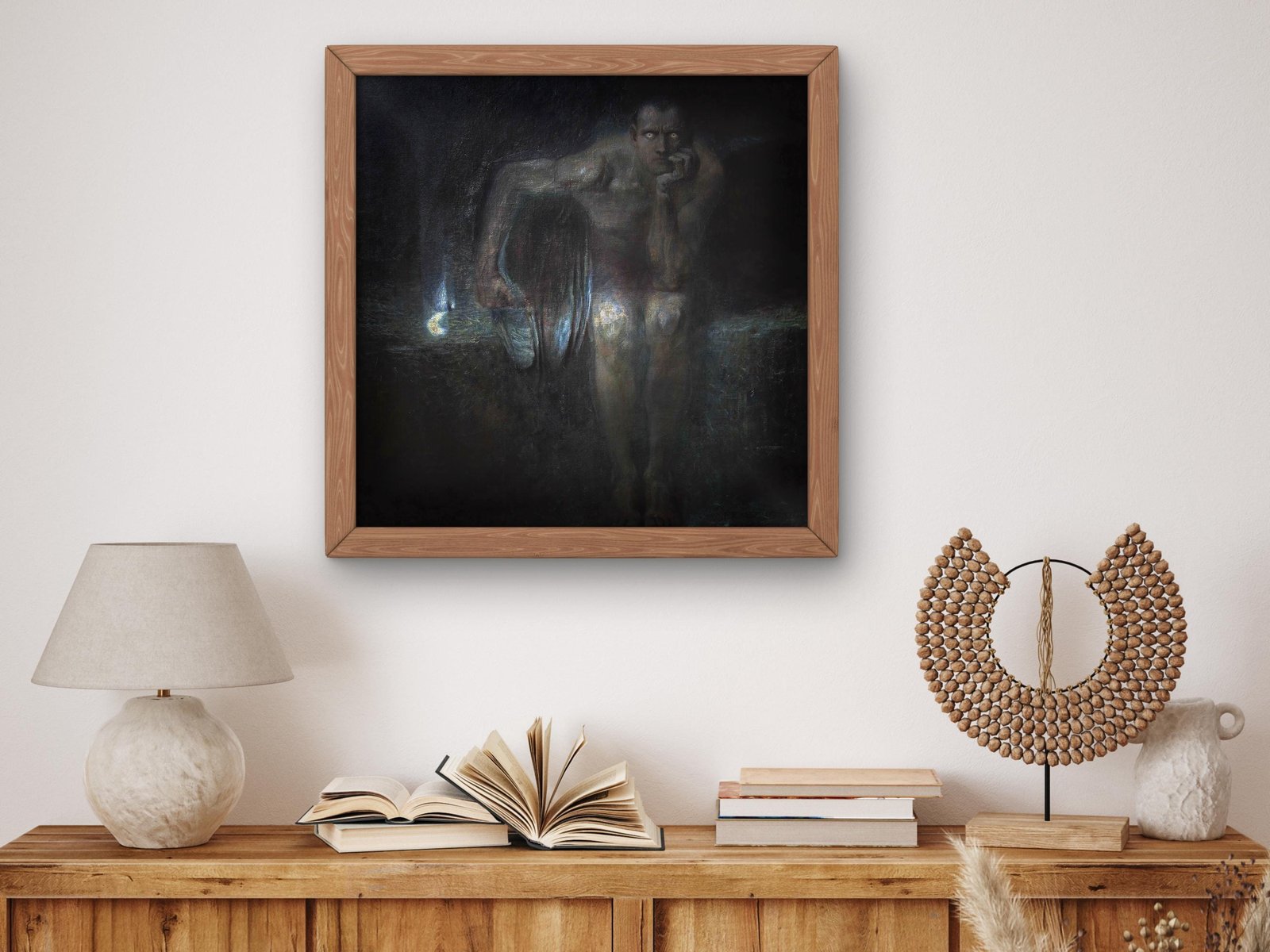 Lucifer by Franz von Stuck, 1890, Pre-Raphaelites and Symbolism, fine art print