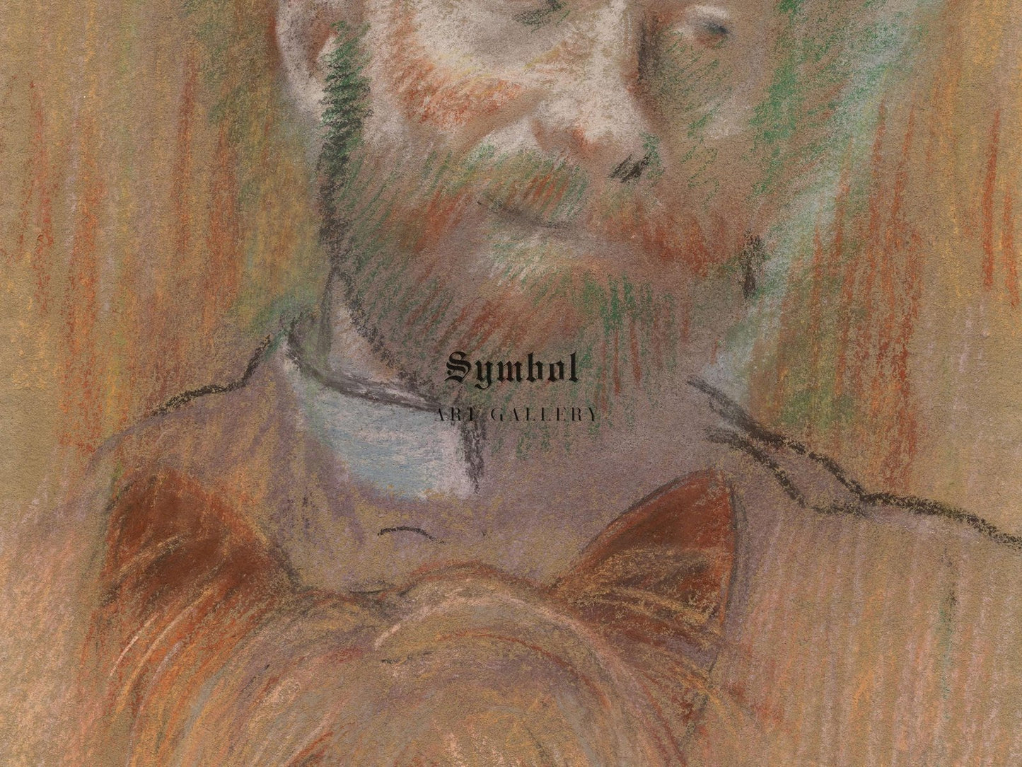 Ludovic Lepic Holding His Dog by Edgar Degas, 1889, Impressionism, fine art print