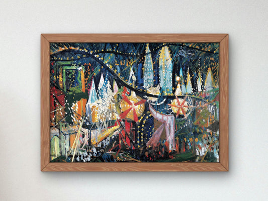 Luna Park by Joseph Stella, 1913, Art Deco and American Modernism, fine art print