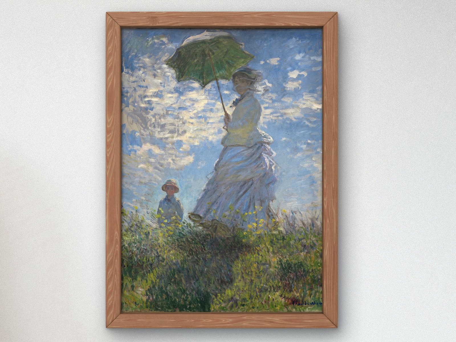 Madame Monet and Her Son by Claude Monet, 1875, Impressionism, fine art print