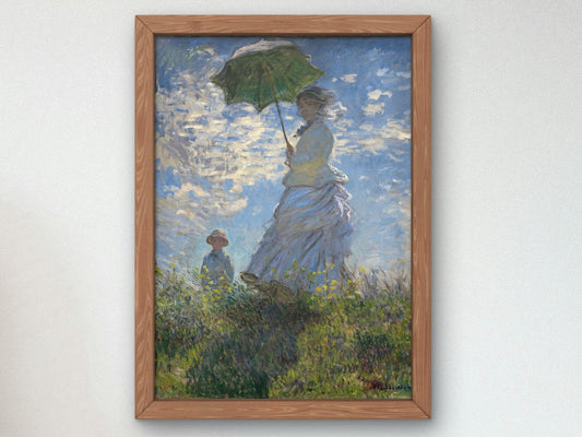 Madame Monet and Her Son by Claude Monet, 1875, Impressionism, fine art print