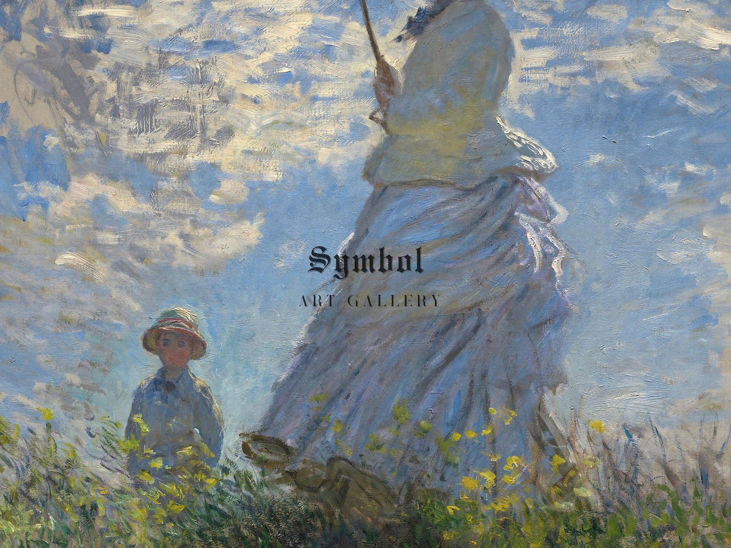 Madame Monet and Her Son by Claude Monet, 1875, Impressionism, fine art print