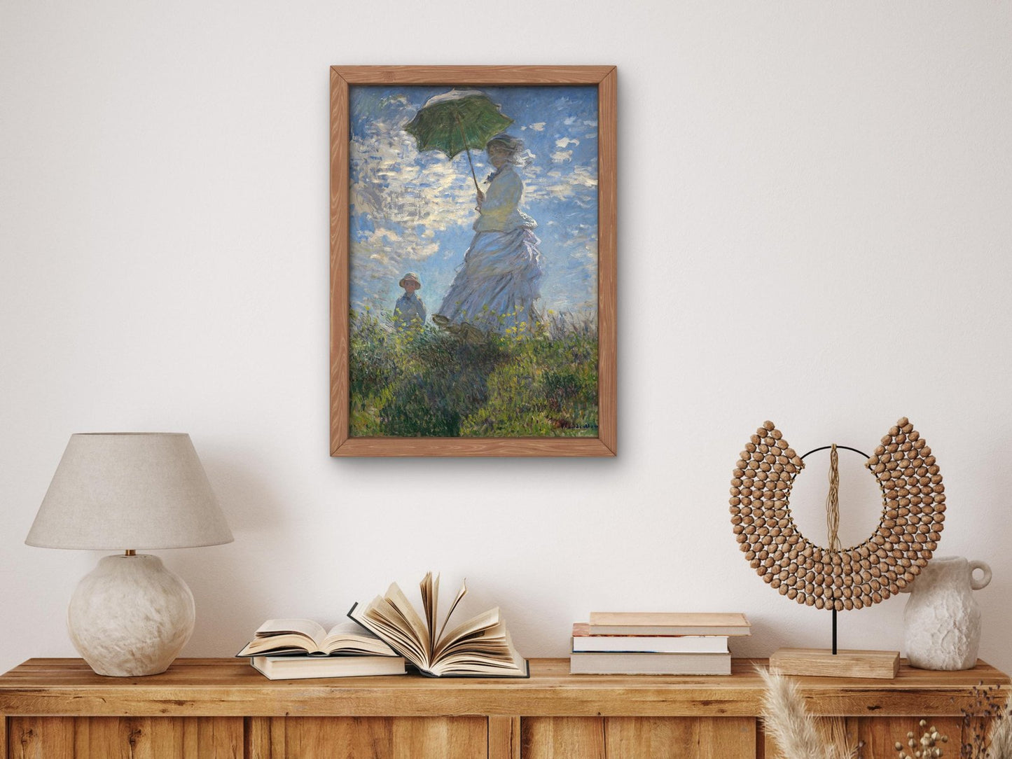 Madame Monet and Her Son by Claude Monet, 1875, Impressionism, fine art print