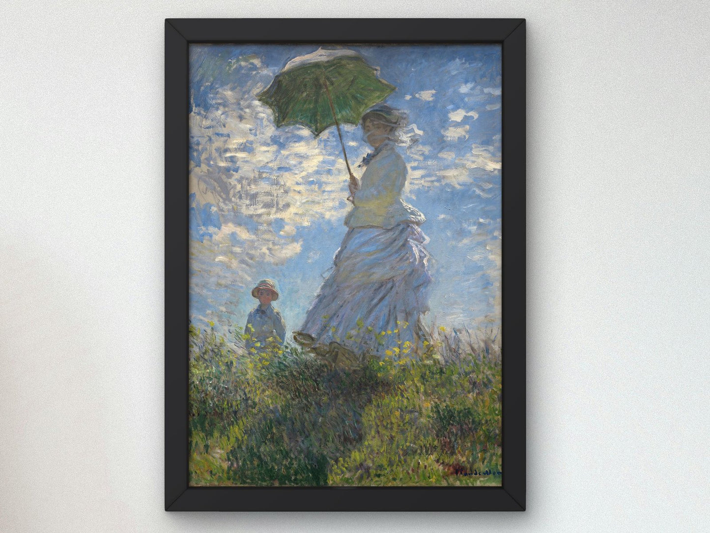 Madame Monet and Her Son by Claude Monet, 1875, Impressionism, fine art print