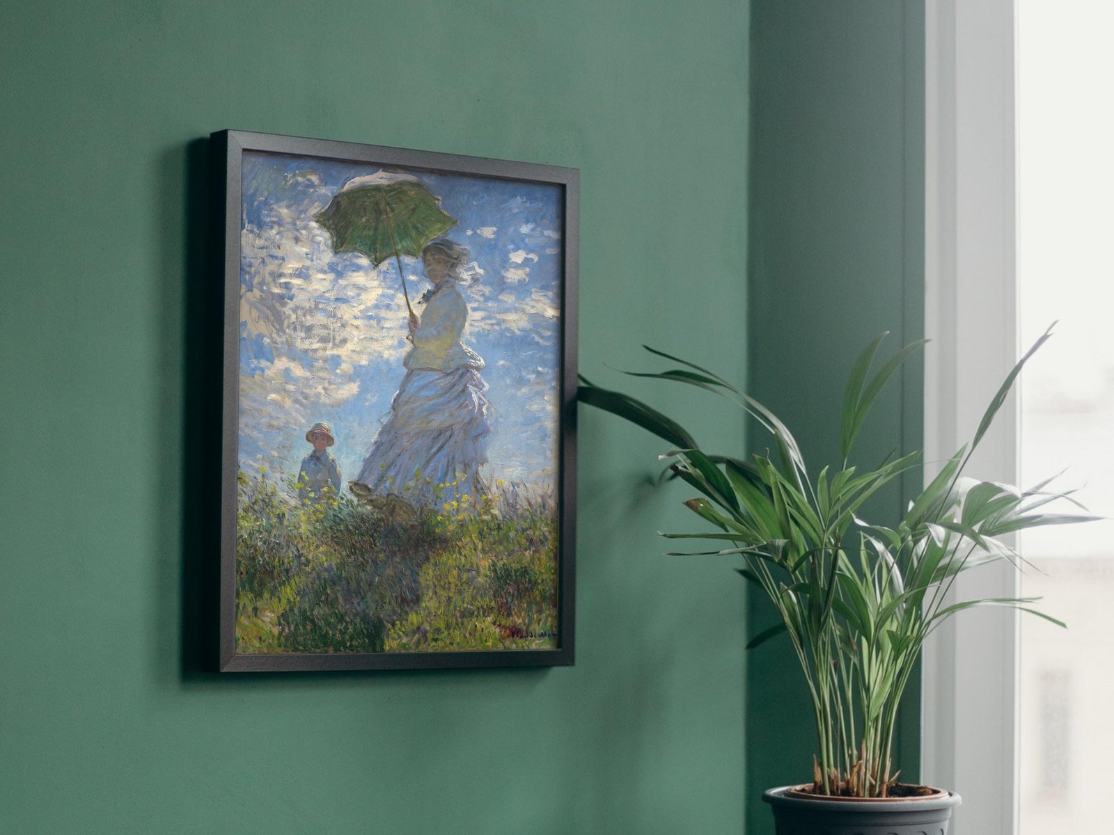 Madame Monet and Her Son by Claude Monet, 1875, Impressionism, fine art print