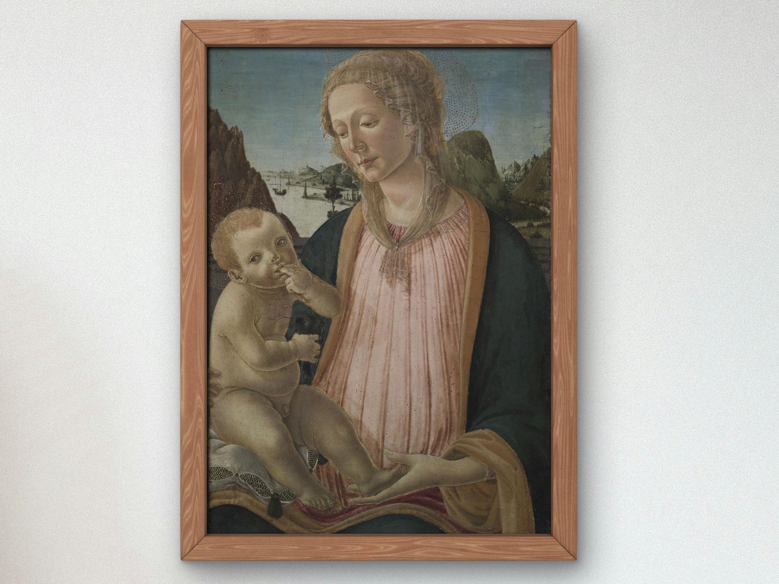 Madonna and Child by Francesco Botticini, 1475, Renaissance, fine art print