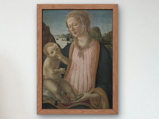 Madonna and Child by Francesco Botticini, 1475, Renaissance, fine art print