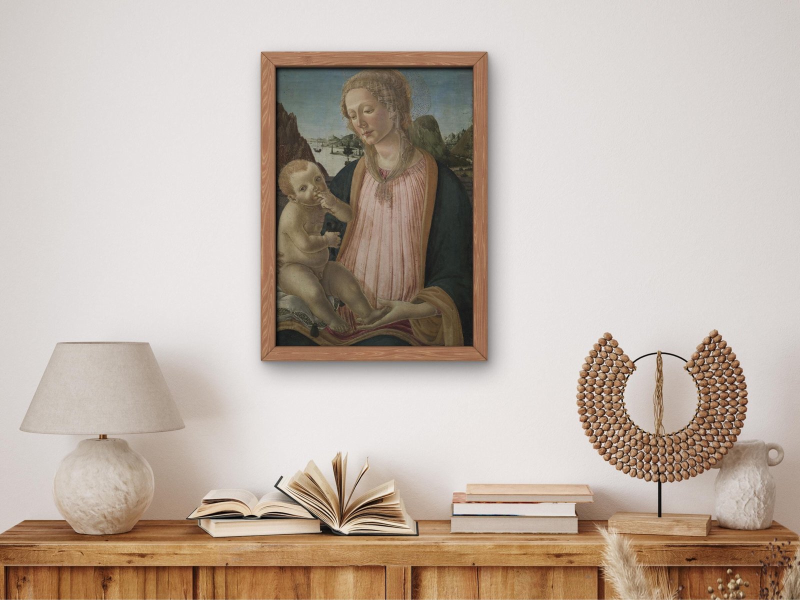 Madonna and Child by Francesco Botticini, 1475, Renaissance, fine art print