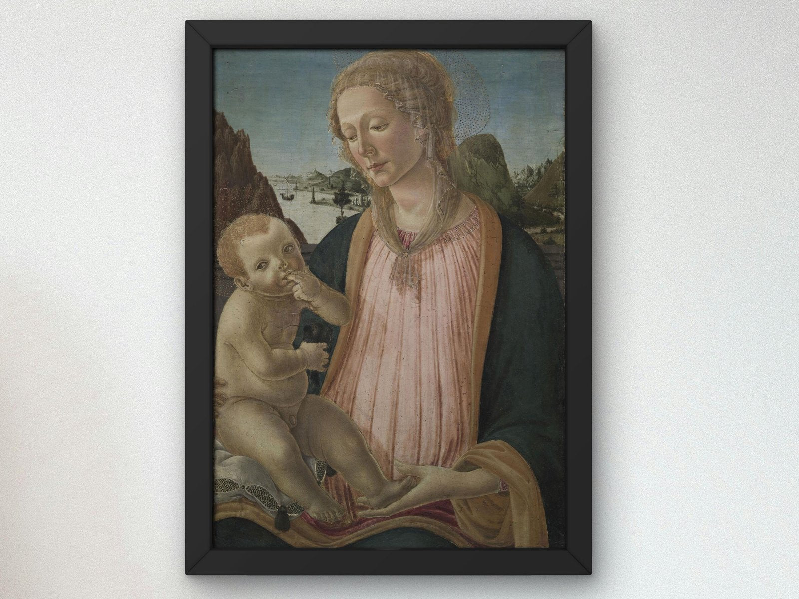 Madonna and Child by Francesco Botticini, 1475, Renaissance, fine art print
