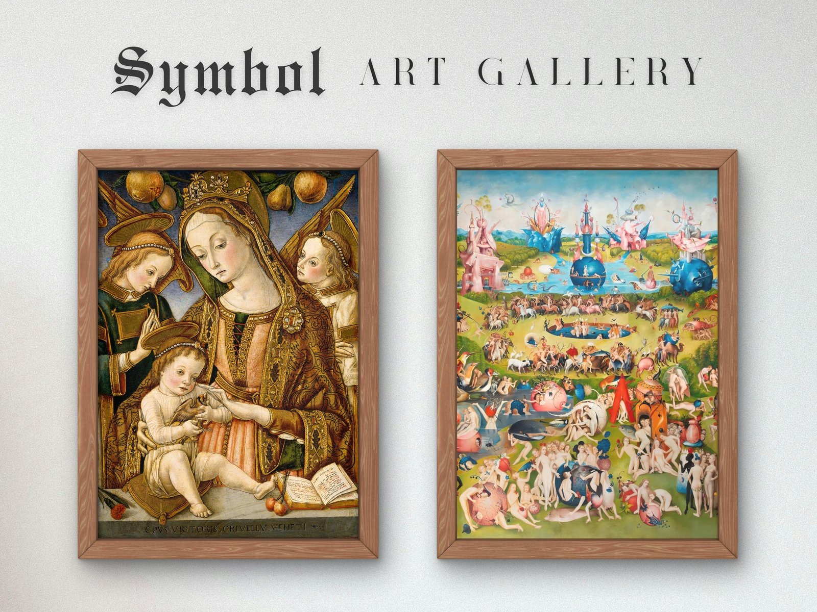 Madonna and Child with Two Angels by Vittore Crivelli, 1481, Renaissance, fine art print