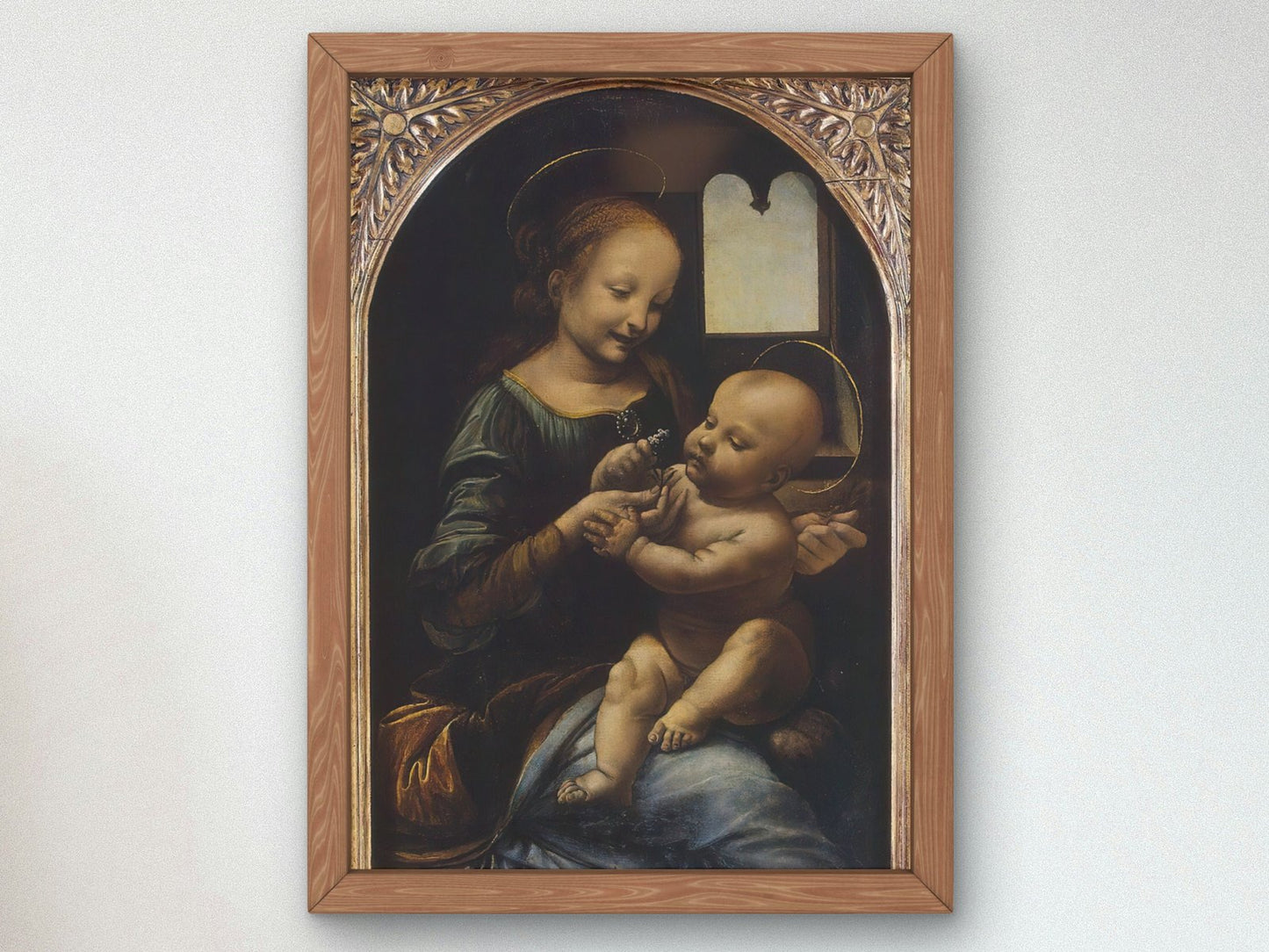 Madonna Benois by Leonardo da Vinci, 1478, Renaissance, fine art print