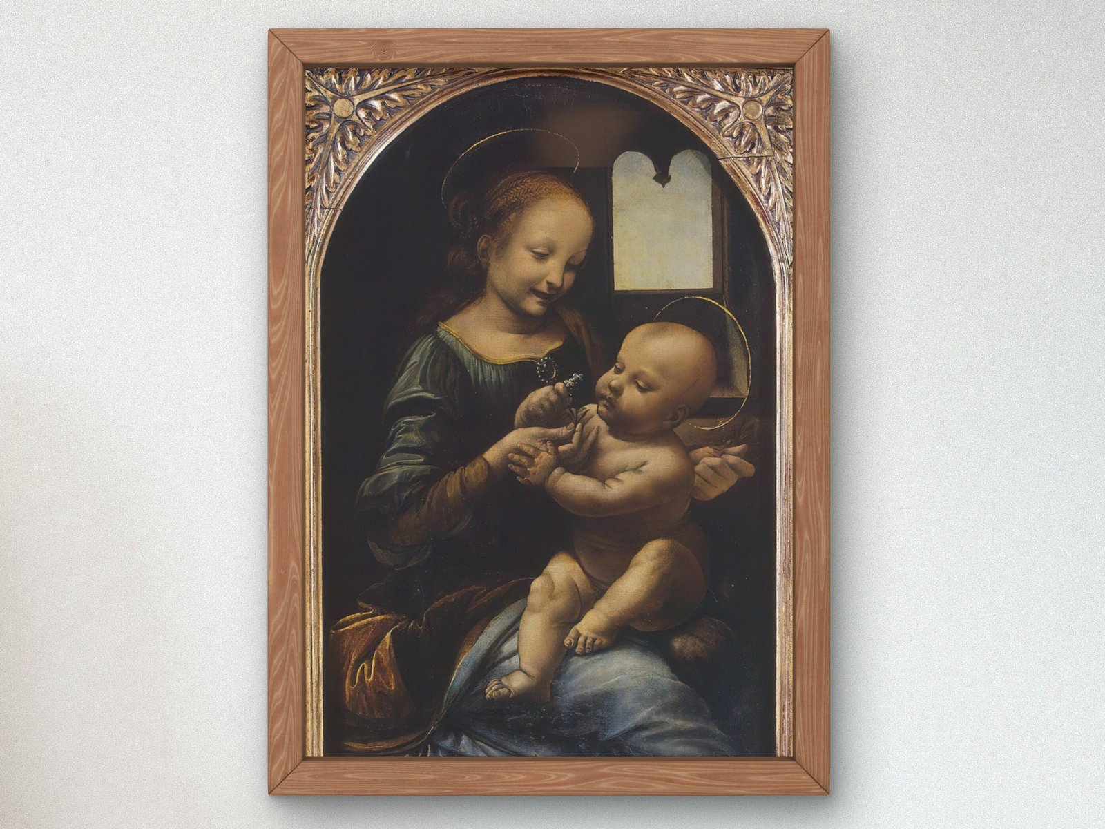 Madonna Benois by Leonardo da Vinci, 1478, Renaissance, fine art print