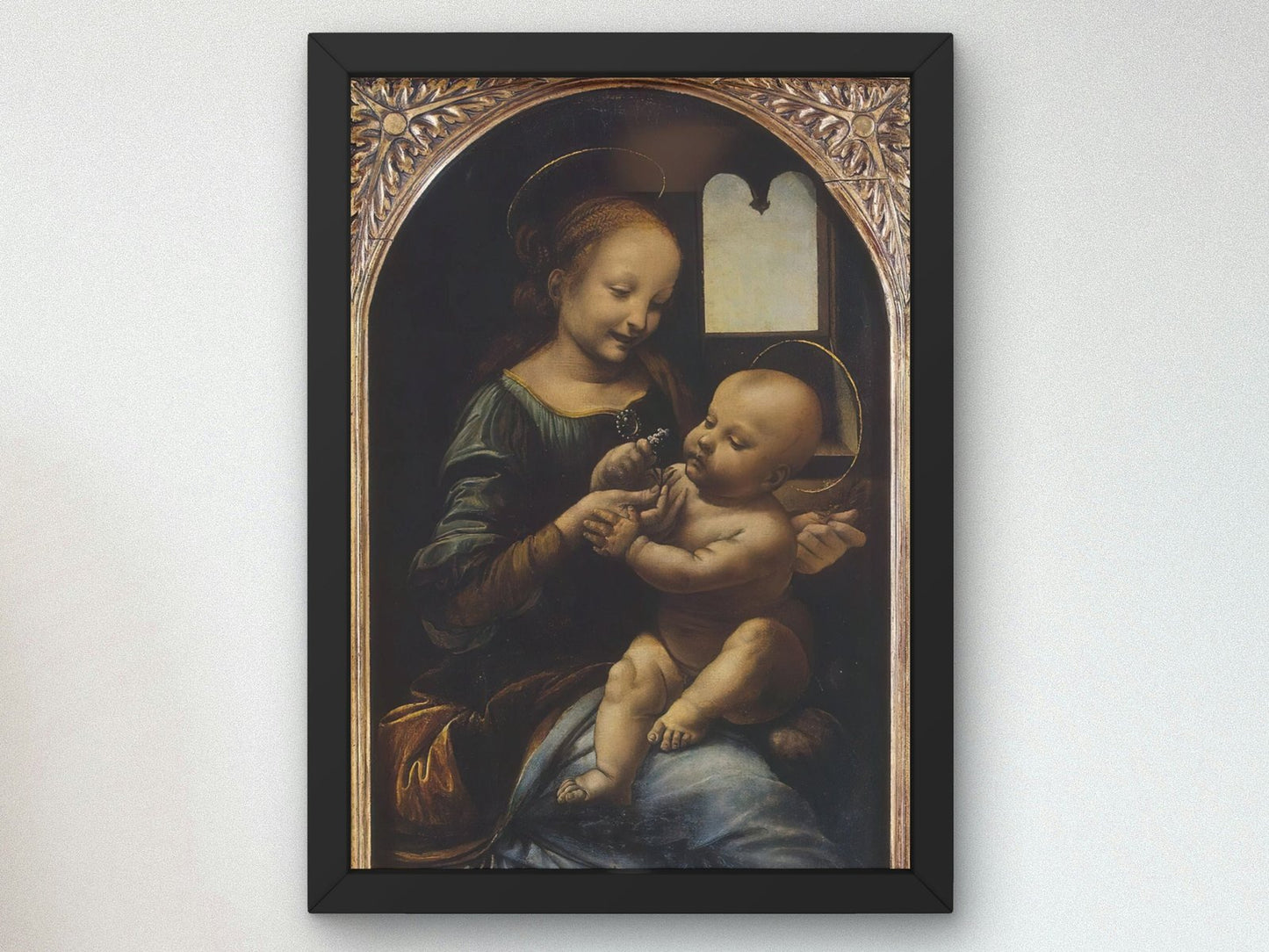 Madonna Benois by Leonardo da Vinci, 1478, Renaissance, fine art print
