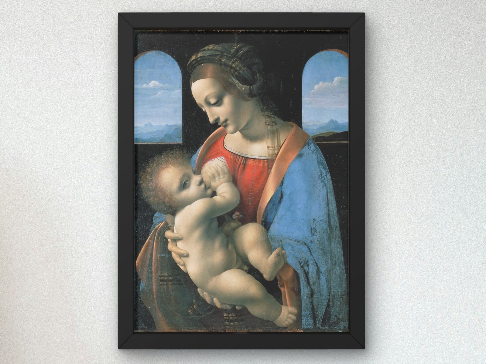 Madonna Litta by Leonardo da Vinci, 1490, Renaissance, fine art print