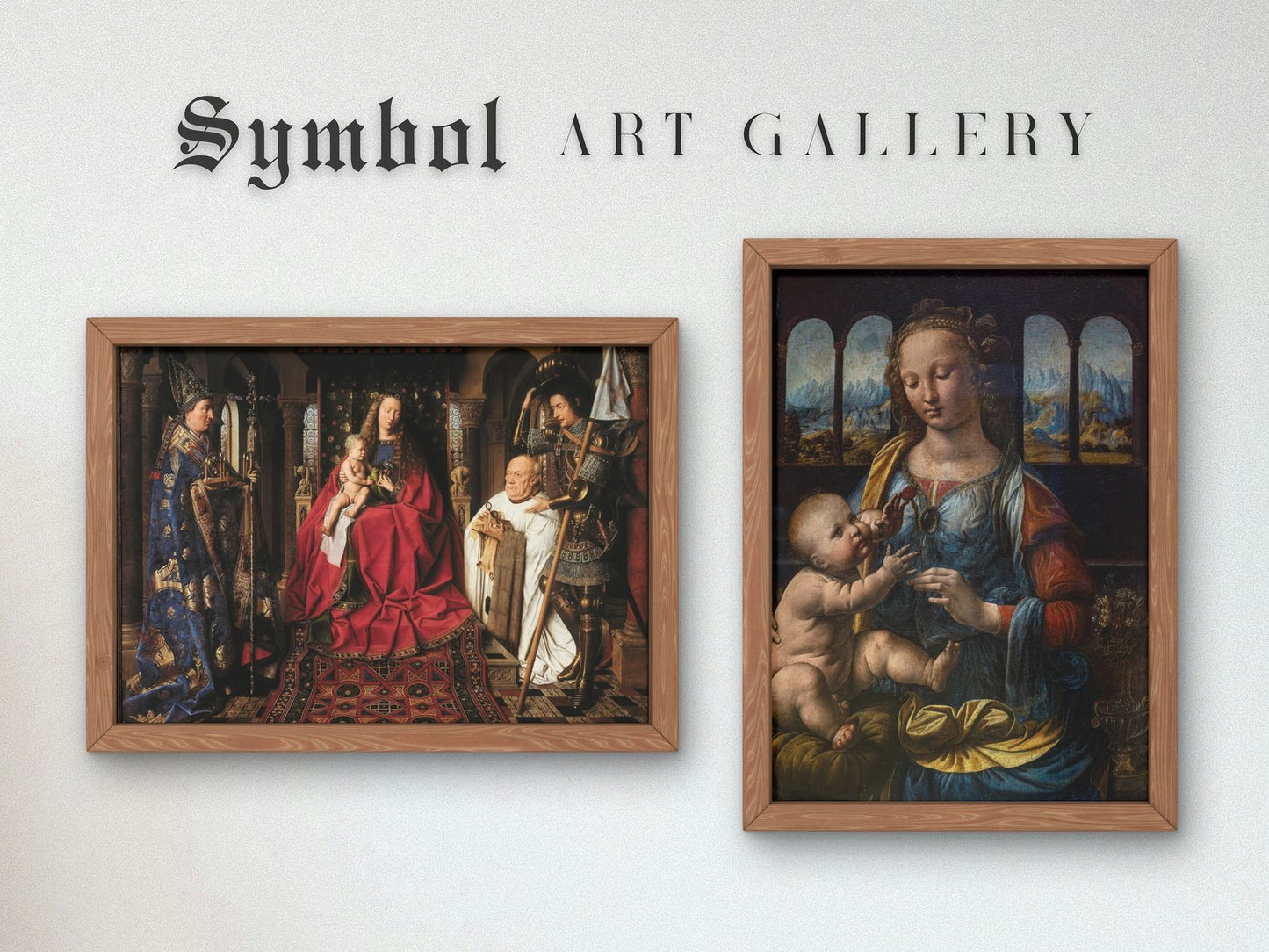 Madonna of Chancellor Rolin by Jan van Eyck, 1435, Renaissance, fine art print