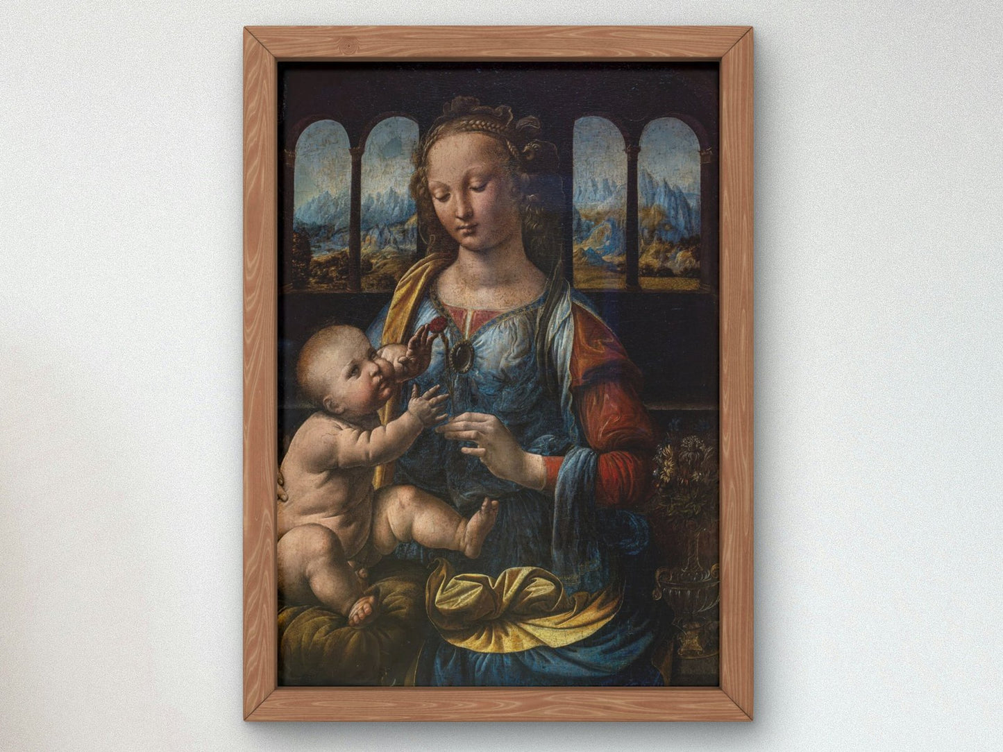 Madonna of the Carnation by Leonardo da Vinci, 1478, Renaissance, fine art print