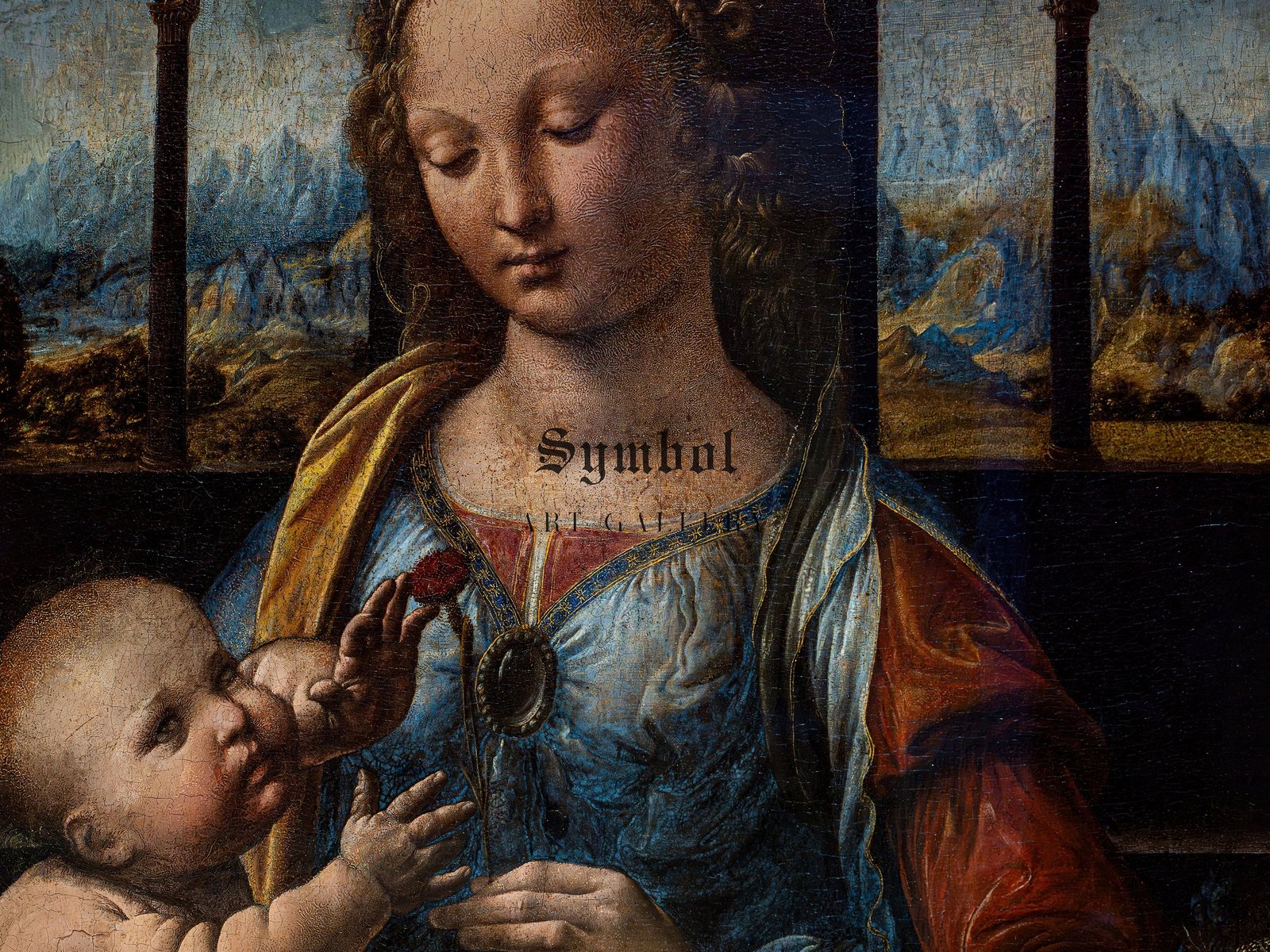 Madonna of the Carnation by Leonardo da Vinci, 1478, Renaissance, fine art print