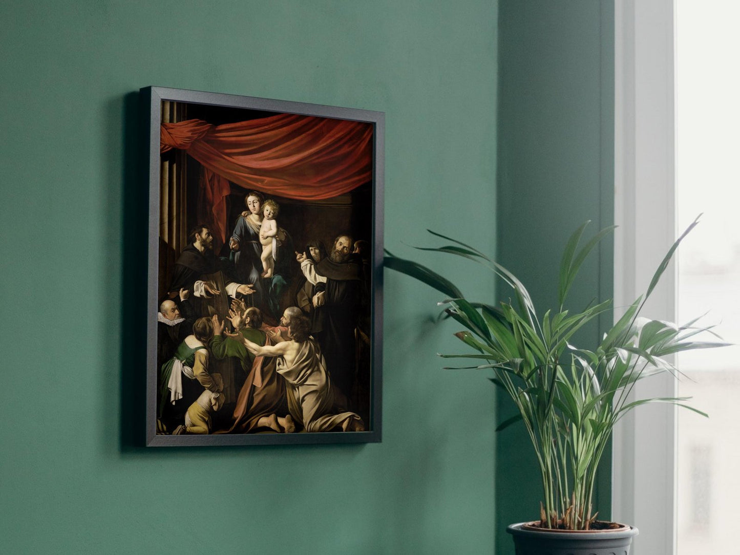Madonna of the Rosary by Caravaggio, 1605, Baroque and Chiaroscuro, fine art print