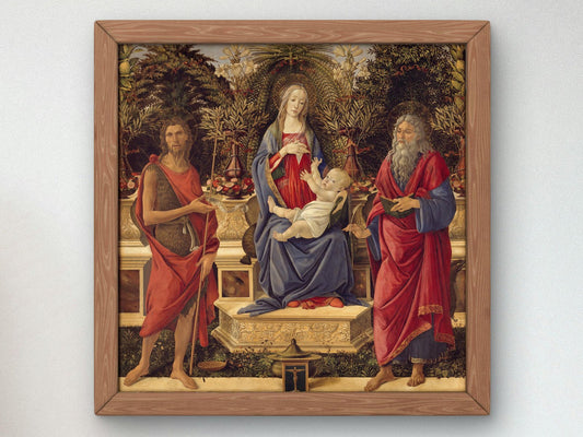Madonna with Saints by Sandro Botticelli, 1485, Renaissance, fine art print