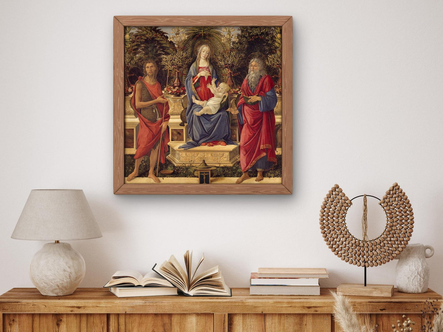 Madonna with Saints by Sandro Botticelli, 1485, Renaissance, fine art print