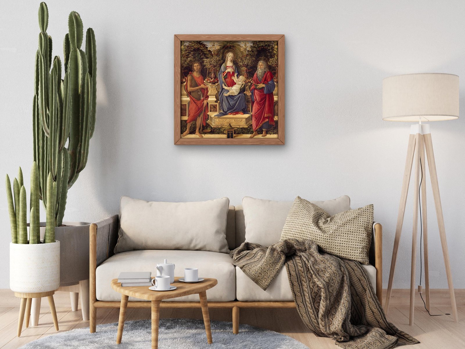 Madonna with Saints by Sandro Botticelli, 1485, Renaissance, fine art print