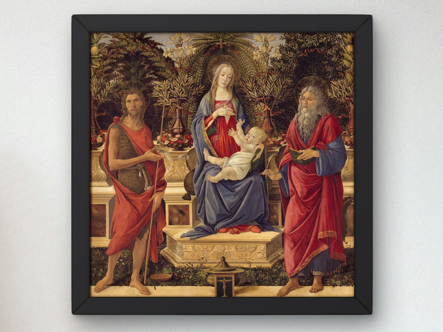 Madonna with Saints by Sandro Botticelli, 1485, Renaissance, fine art print