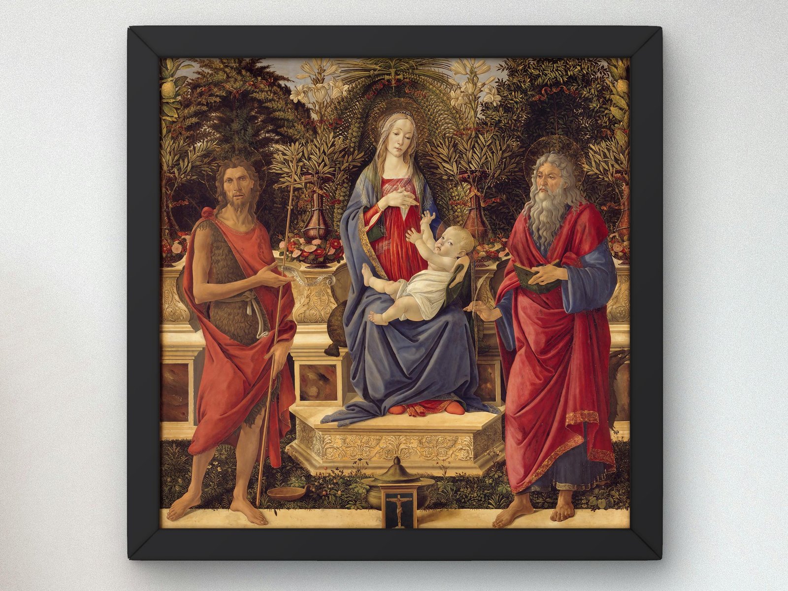 Madonna with Saints by Sandro Botticelli, 1485, Renaissance, fine art print