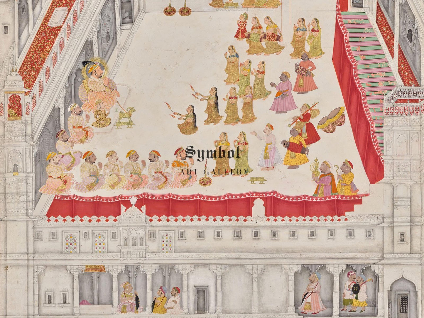 Maharana Jagat Singh Attending the Raslila by Jai Ram, 1736, Orientalism and Exoticism, fine art print