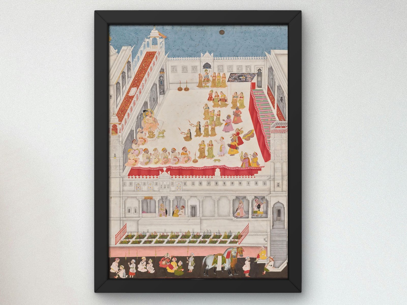 Maharana Jagat Singh Attending the Raslila by Jai Ram, 1736, Orientalism and Exoticism, fine art print