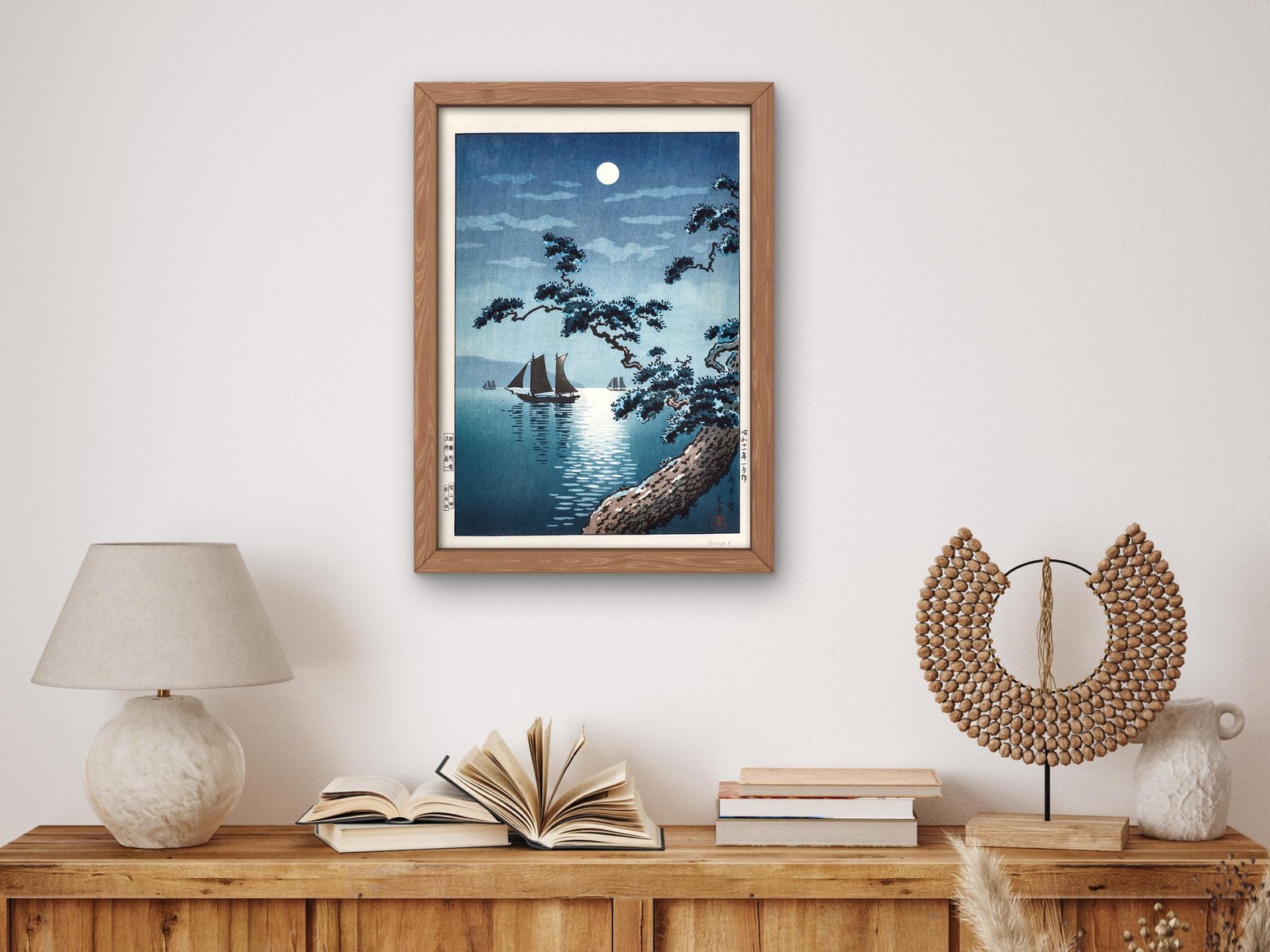 Maiko Sea Shore by Tsuchiya Koitsu, 1936, Japanese Woodblock Prints, fine art print