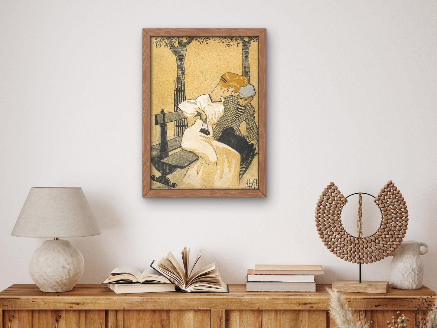 Man and Woman on Bench by Juan Gris, 1908, Cubism and Abstract Art, fine art print
