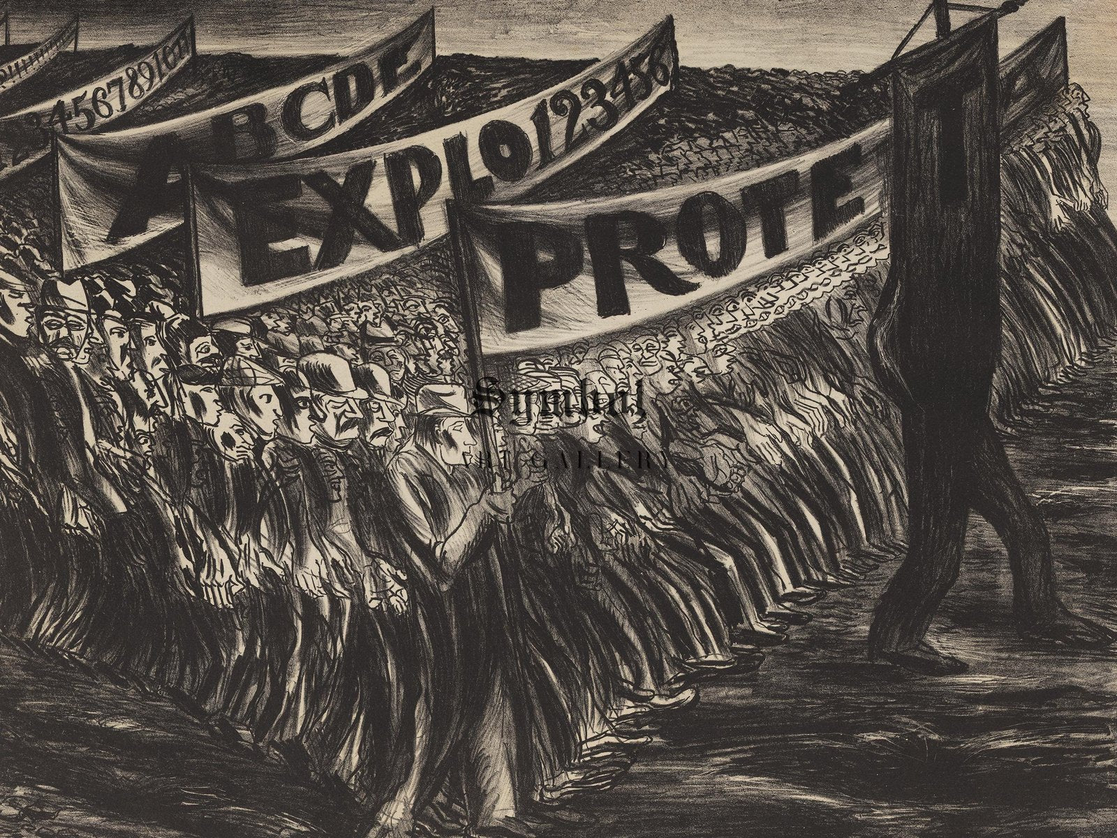 Manifestación by José Clemente Orozco, 1934, Art Deco and American Modernism, fine art print