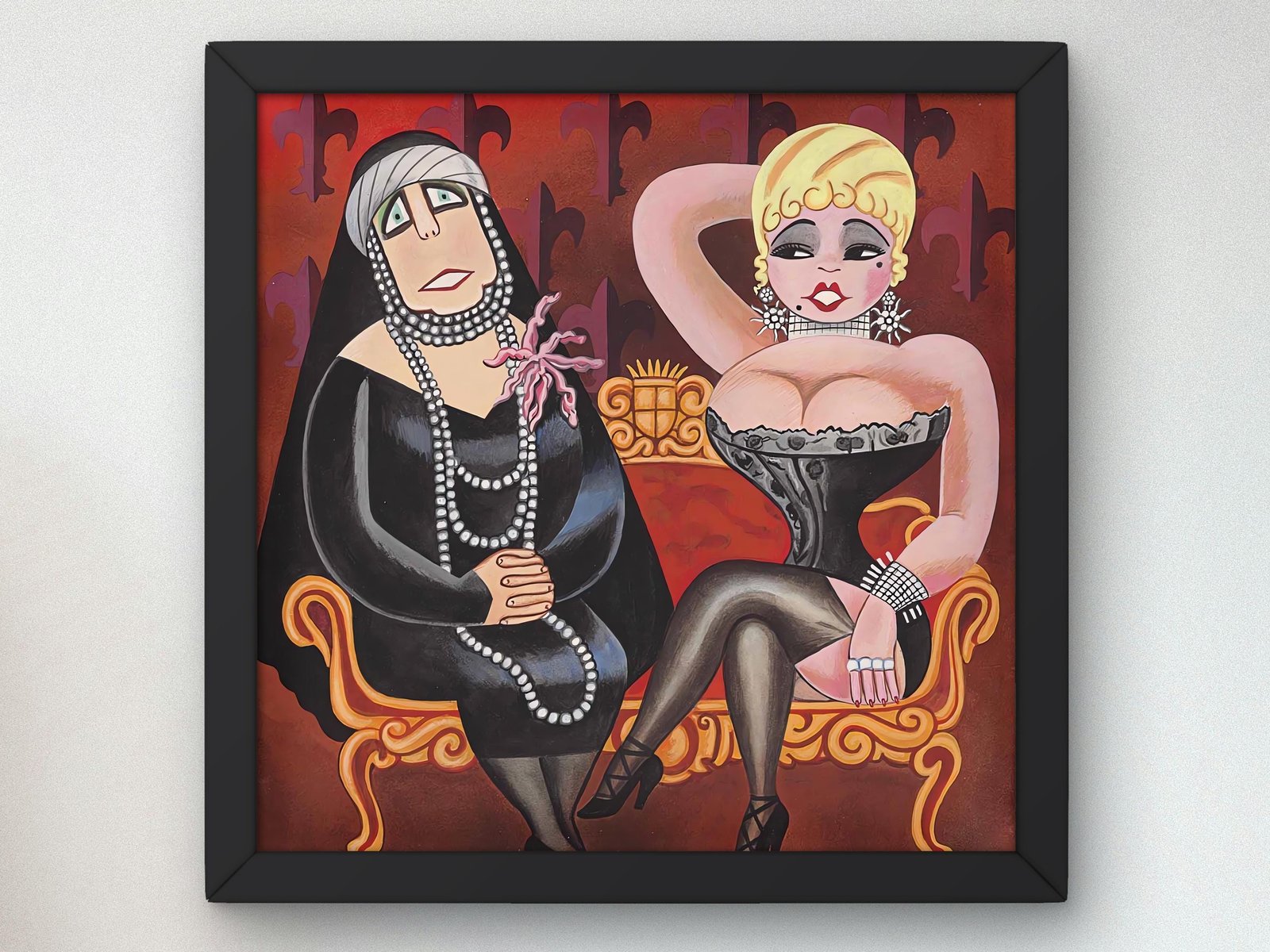 Maria from Romania and Mae West by Miguel Covarrubias, 1936, Art Deco and American Modernism, fine art print