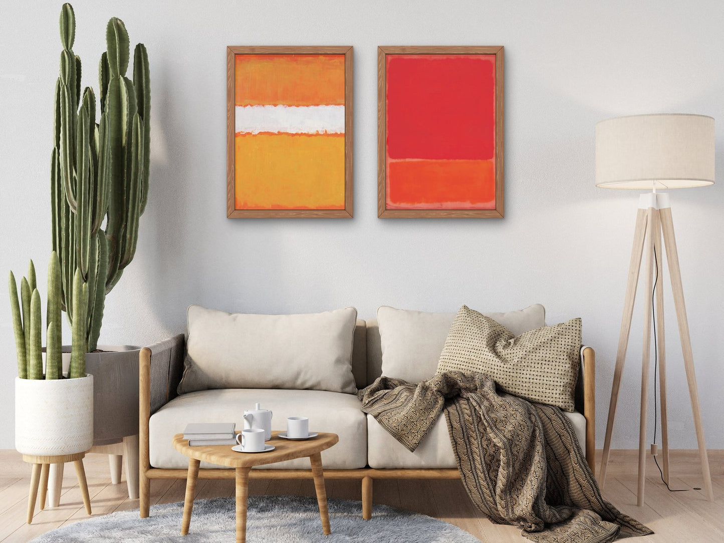 Mark Rothko Orange, abstract expressionist painting, fine art reproduction print