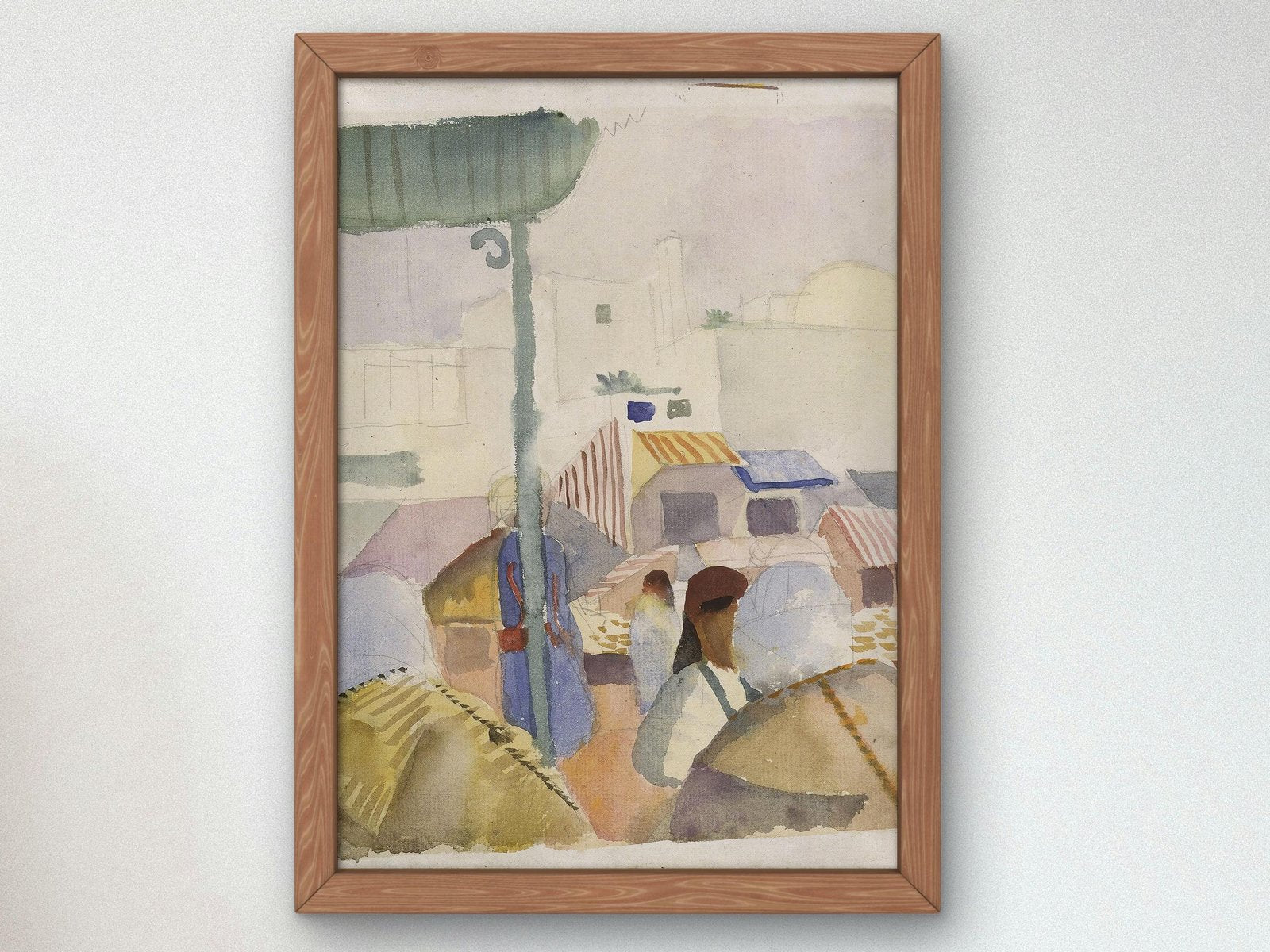 Market in Tunis II by August Macke, 1914, Expressionism and Fauvism, fine art print