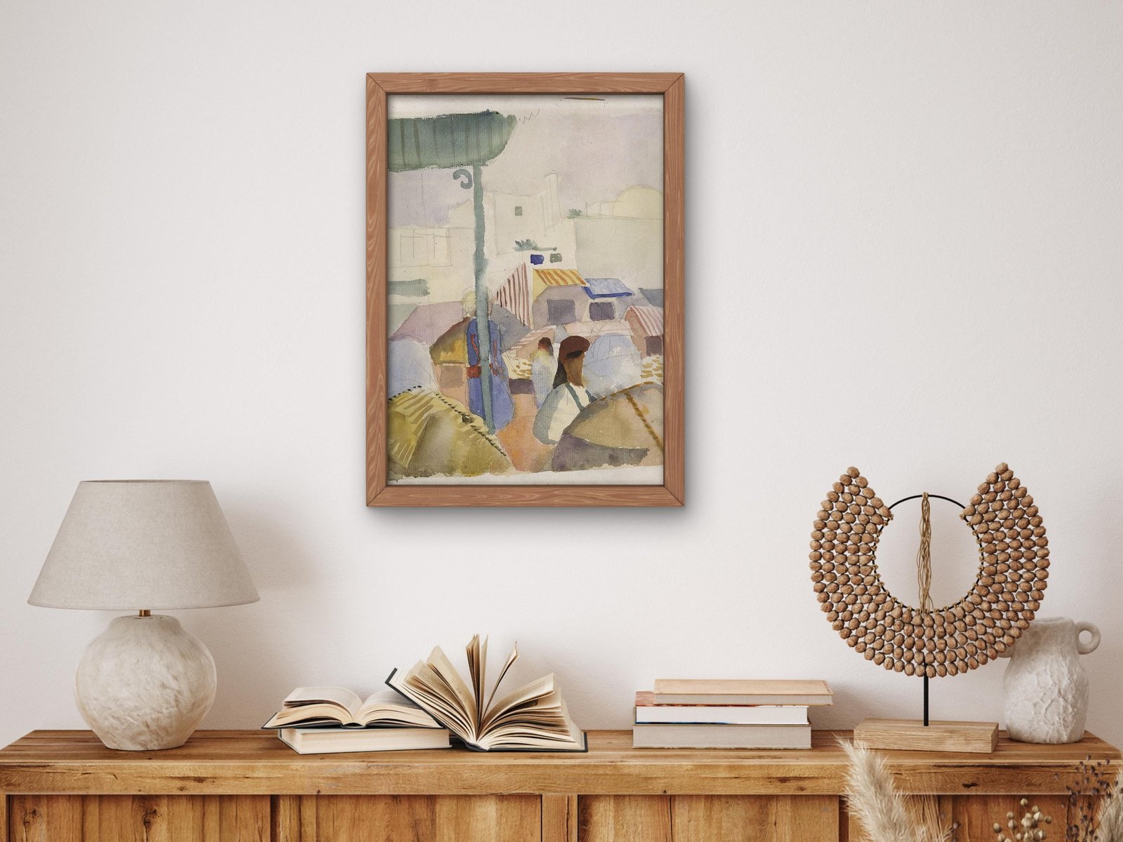 Market in Tunis II by August Macke, 1914, Expressionism and Fauvism, fine art print