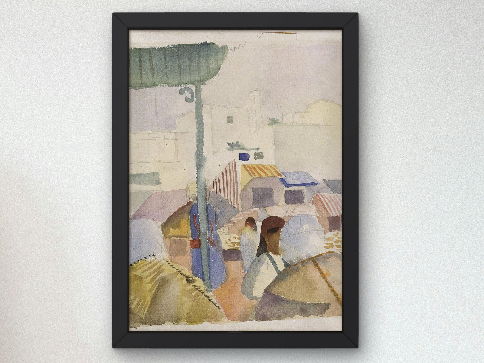 Market in Tunis II by August Macke, 1914, Expressionism and Fauvism, fine art print