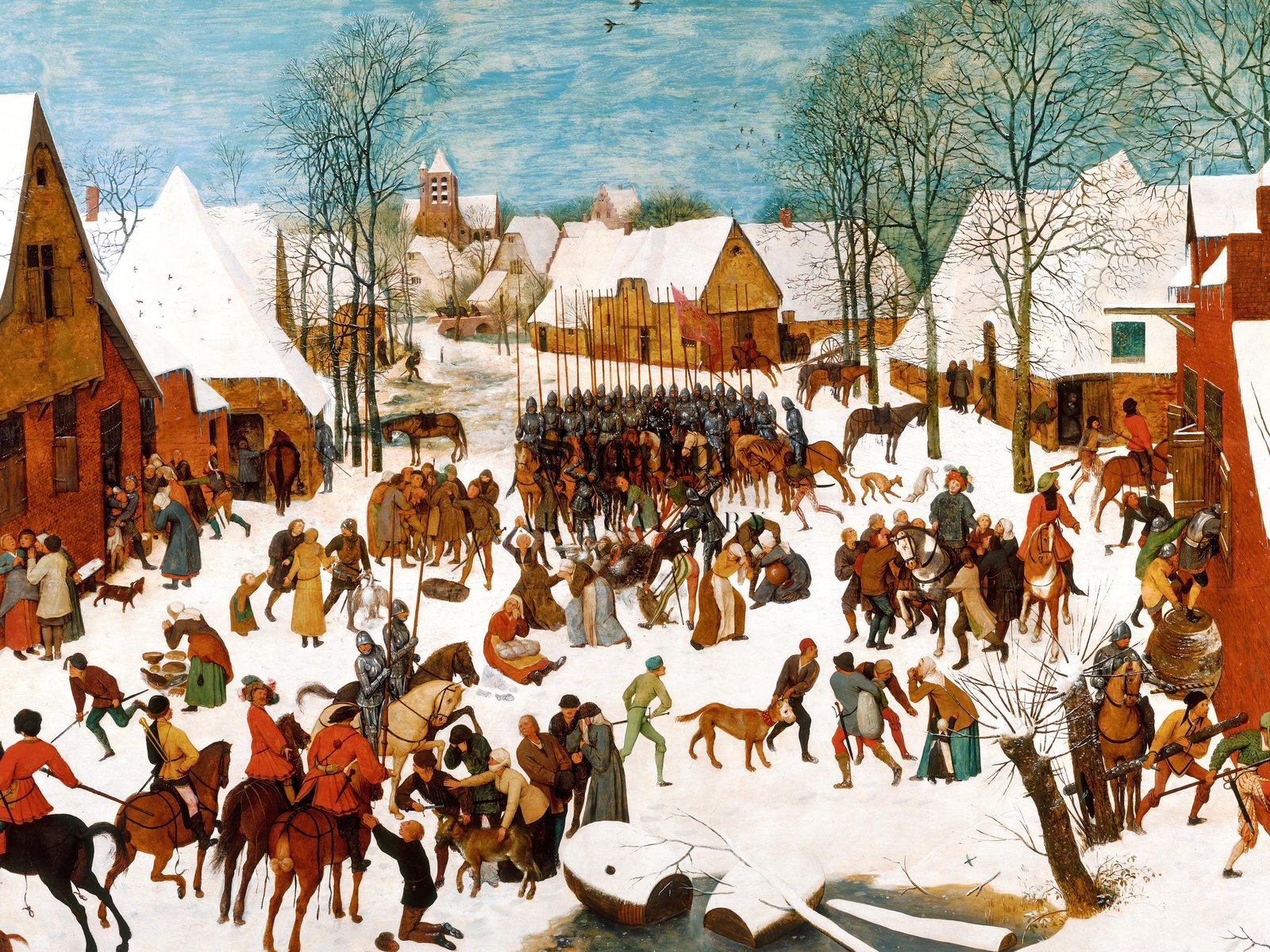 Massacre of the Innocents by Pieter Bruegel the Elder, 1565, Baroque and Chiaroscuro, fine art print