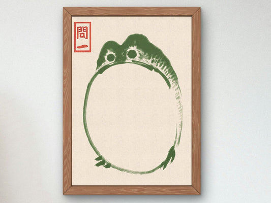 Grumpy Frog by Matsumoto Hoji, Japanese Woodblock Prints, fine art print