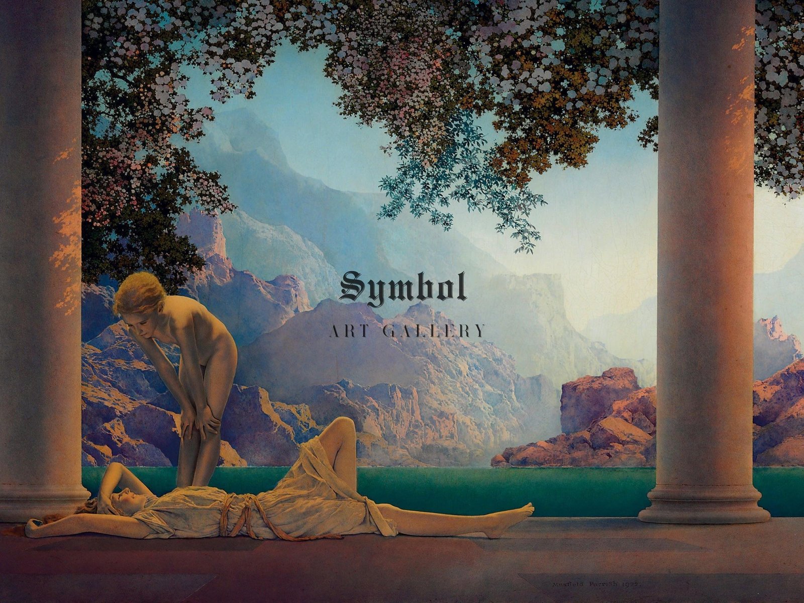Daybreak by Maxfield Parrish, 1922, Art Deco and American Modernism, fine art print