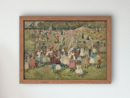 May Day Central Park by Maurice Prendergast, 1901, Art Deco and American Modernism, fine art print