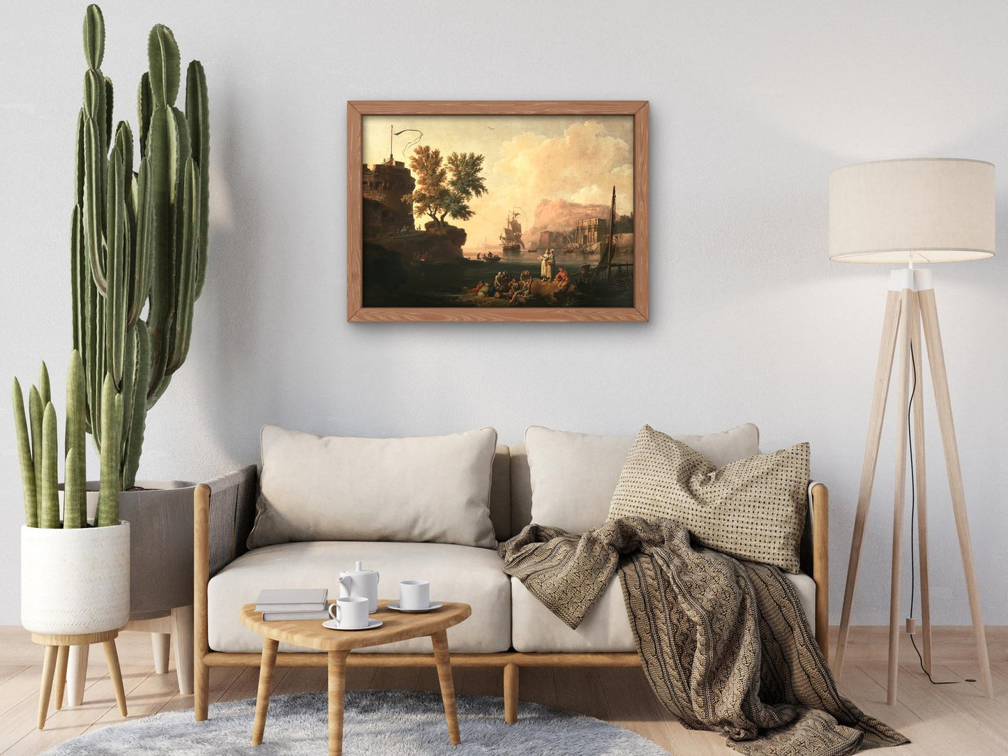 Mediterranean Harbor Scene by Pierre-Jacques Volaire, 1763, Rococo and Neoclassicism, fine art print