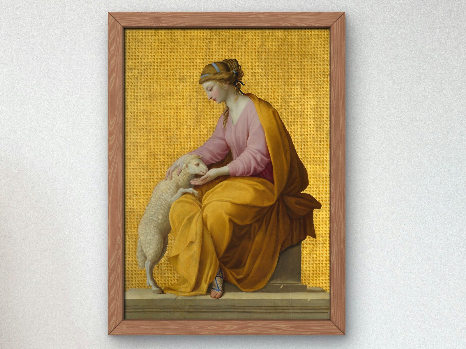 Meekness by Eustache Le Sueur, 1650, Baroque and Chiaroscuro, fine art print