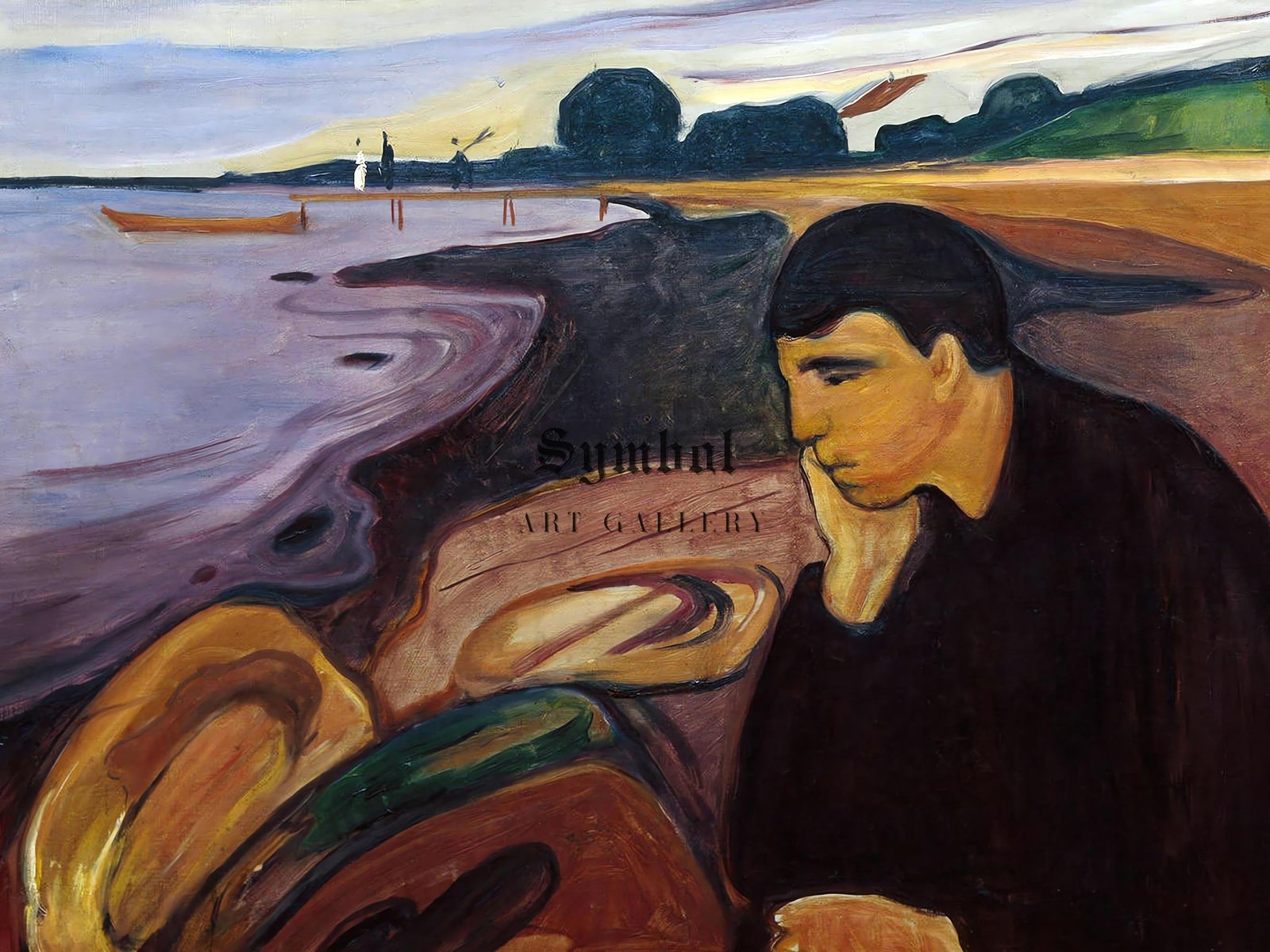Melancholy by Edvard Munch, 1894, Expressionism and Fauvism, fine art print
