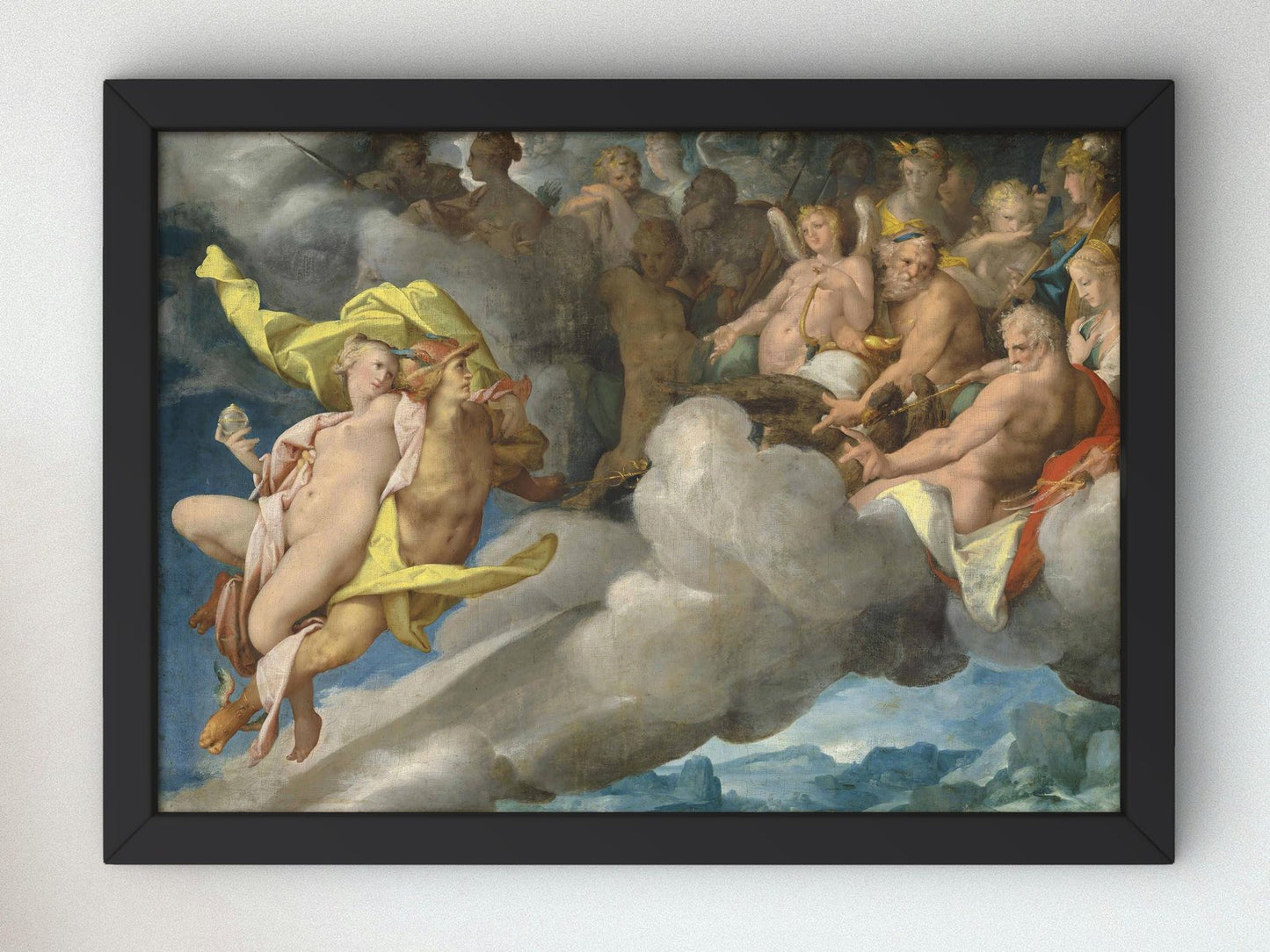 Mercury Carriers Psyche to Mount Olympus by Bartholomaeus Spranger, 1576, Mythology and Allegory, fine art print