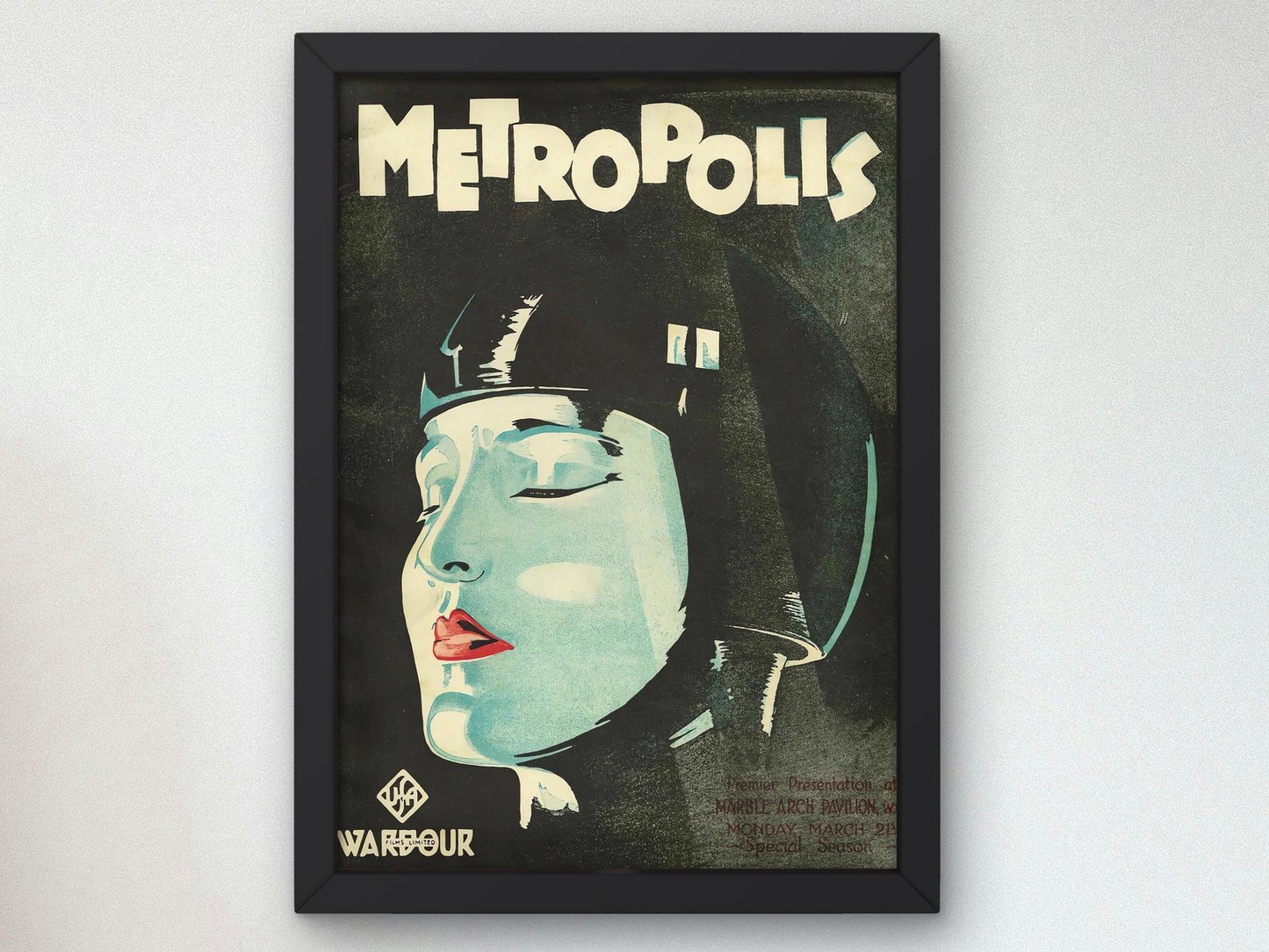 Metropolis 1927 vintage movie advertisement, Vintage Ads and Posters movement, fine art print