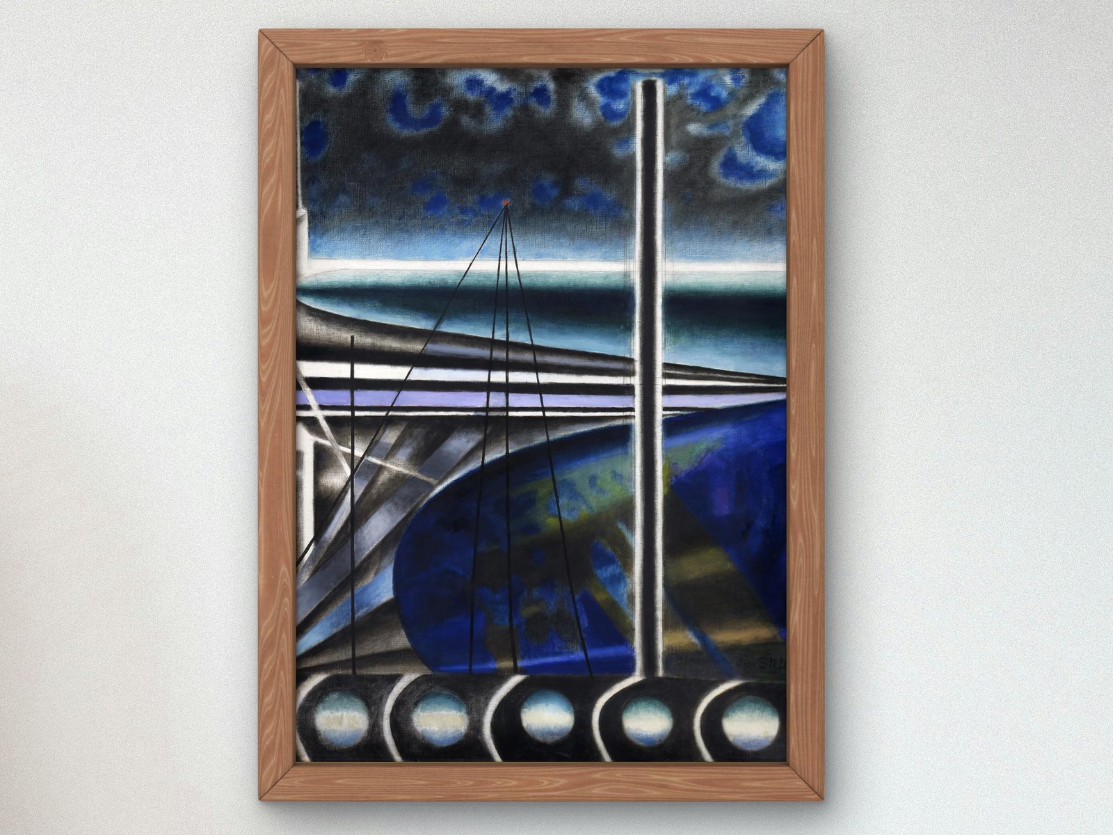 Metropolitan Port by Joseph Stella, 1935, Art Deco and American Modernism, fine art print
